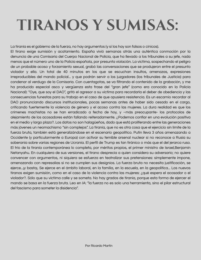 Tiranos y sumisas