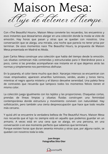 Felix Ramiro, la elegancia vuelve
